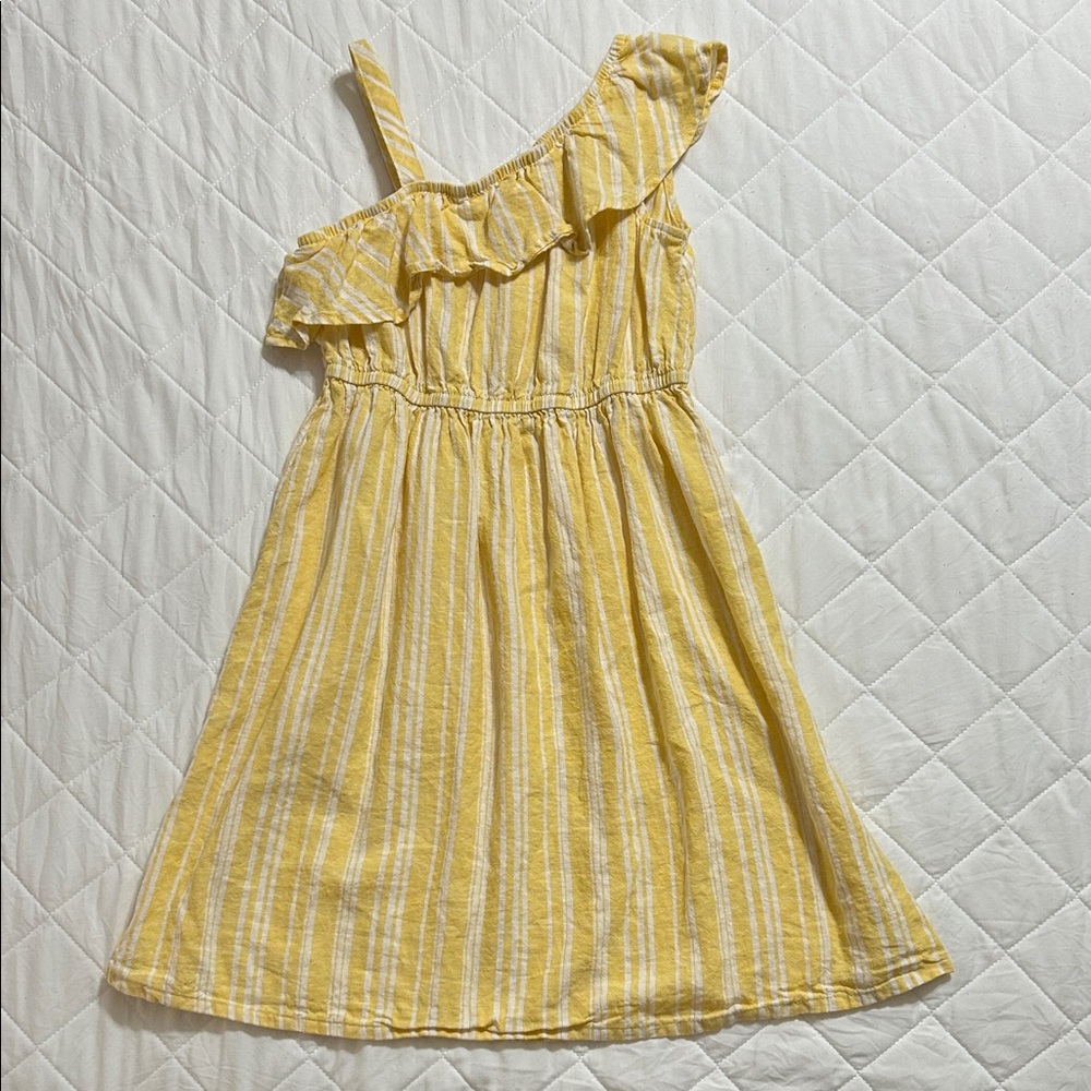 Wonder Nation Yellow and White Striped Dress